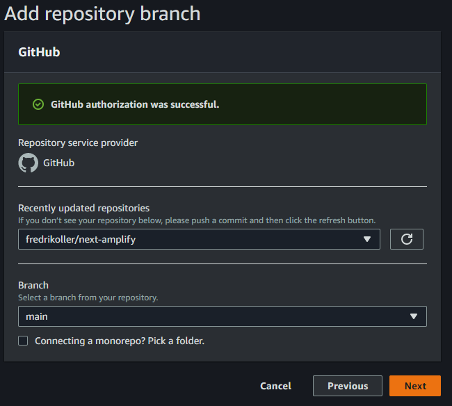 github connection